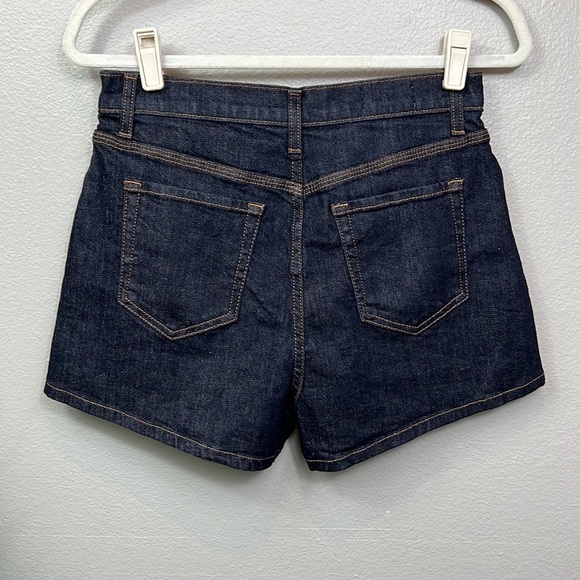 NWOT BLDWN Brie Denim Shorts High Rise Jean Dark Wash 29 - Picture 2 of 5